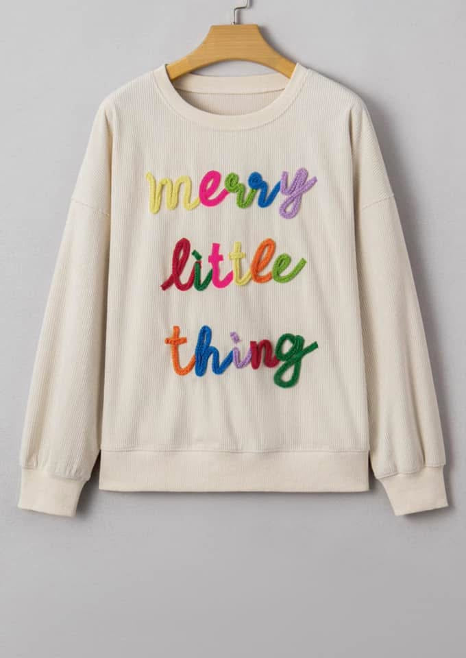 Pre-order Merry Everything Ribbed Sweatshirts