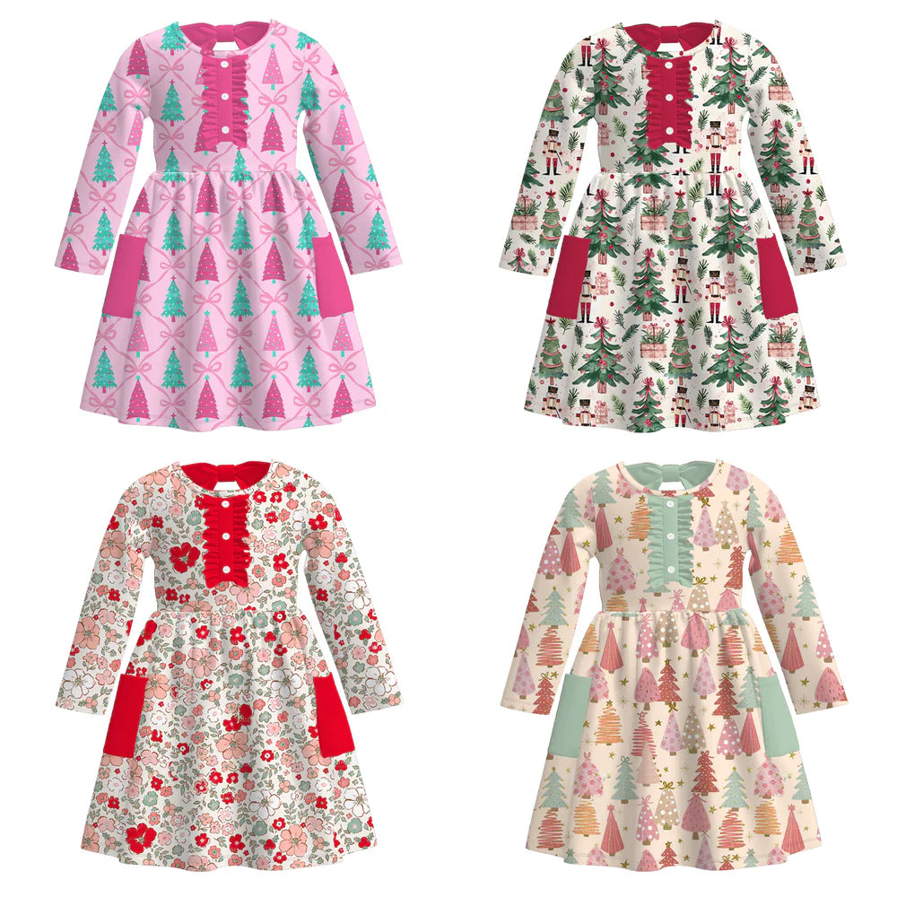 Pre-order Christmas Print Dresses