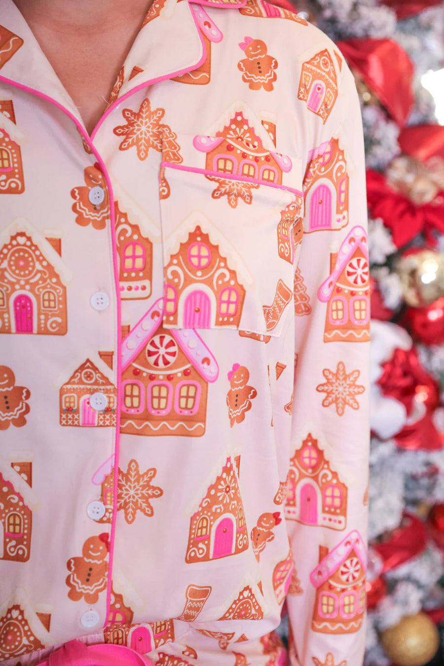 Pre-order Gingerbread Wonderland Ruffle Pajama Set