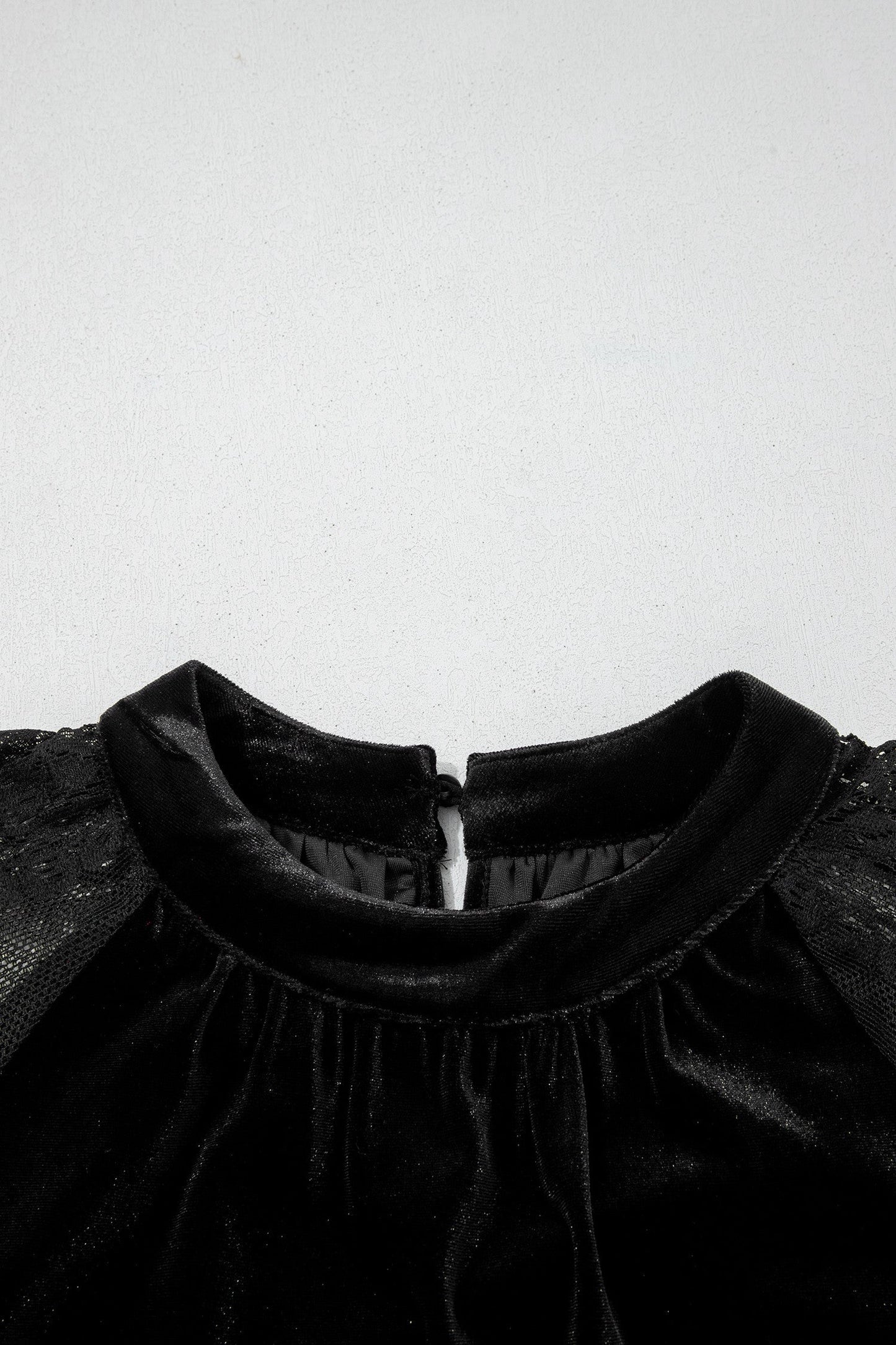 Pre-order Black Lace Velvet Blouse