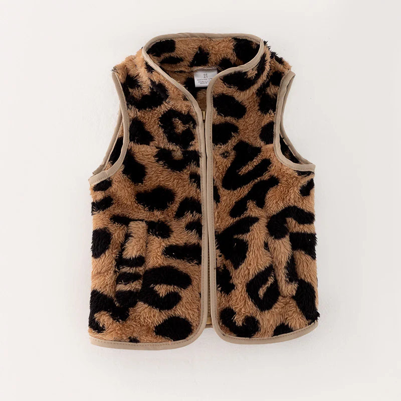 Girls Leopard Print Vest