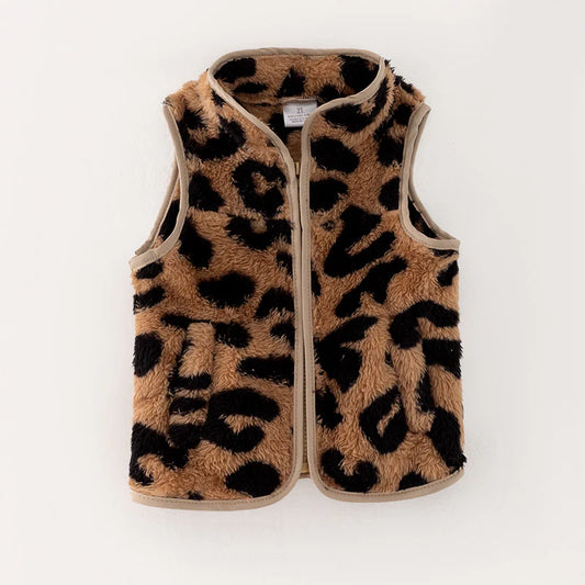 Girls Leopard Print Vest