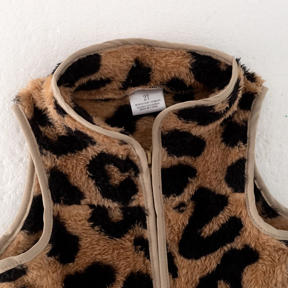 Girls Leopard Print Vest