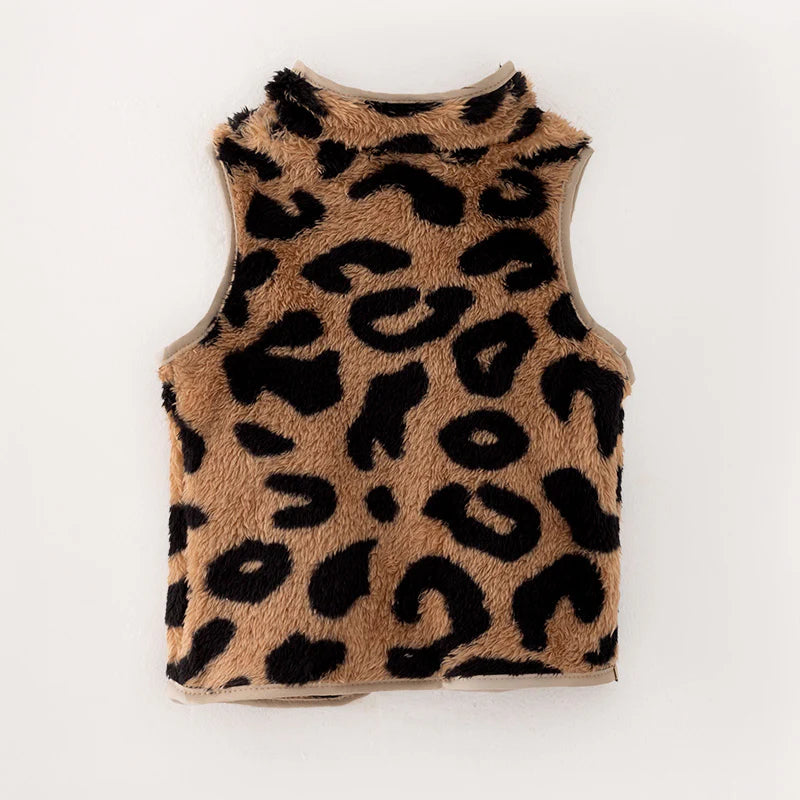 Girls Leopard Print Vest
