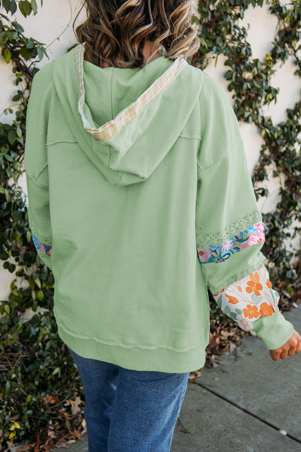 Pre-order Lace Floral Hooded Pullover August