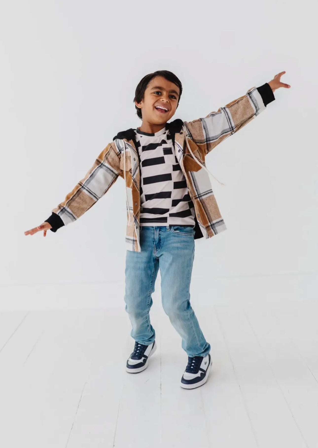 Boys Carmel Flannel Shacket