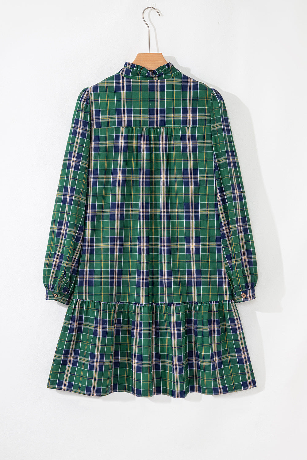 Pre-order Green Plaid Frilly Dress September