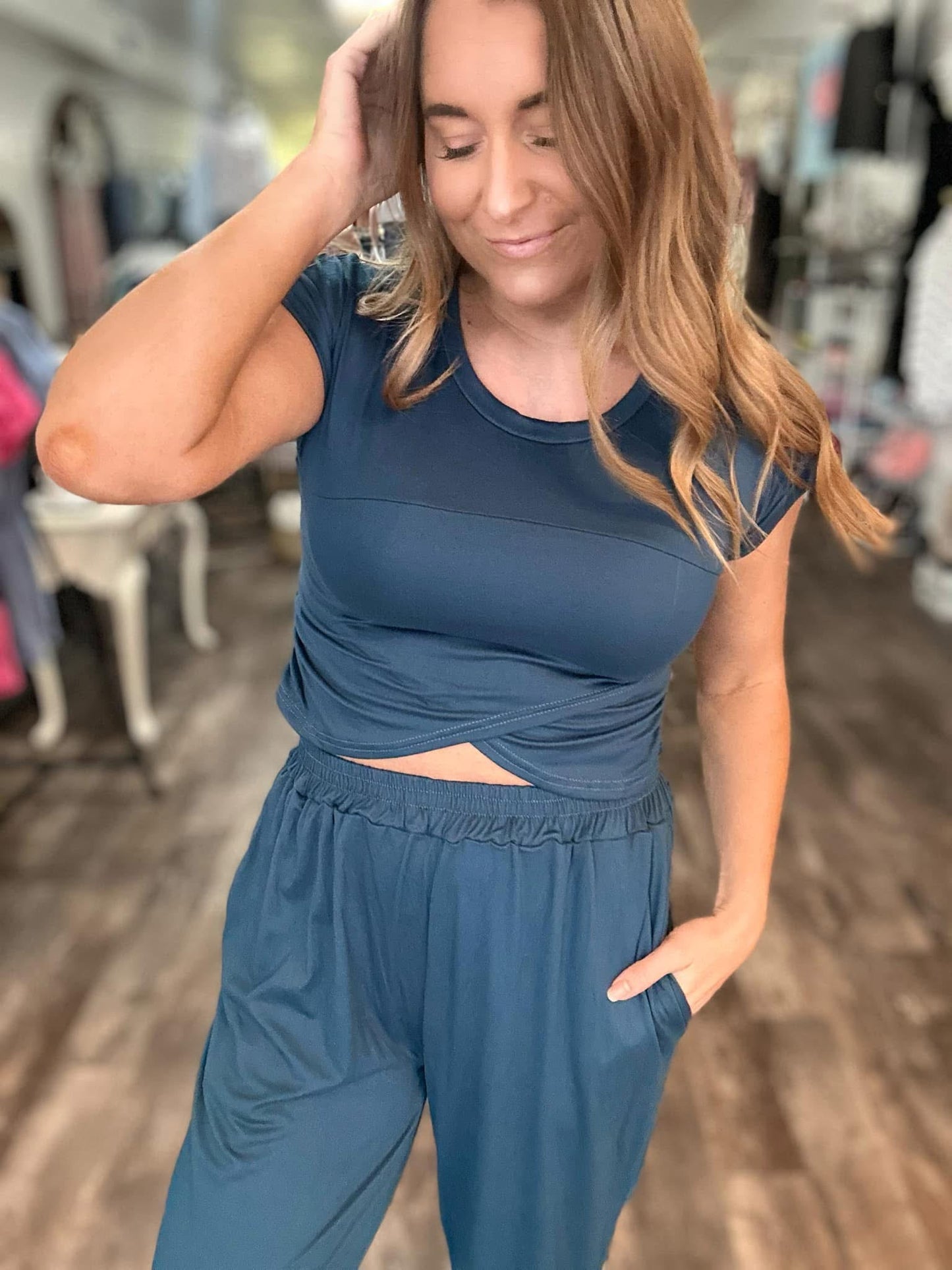 Pre-order Cami Wrap Hemline Top and Pant Set