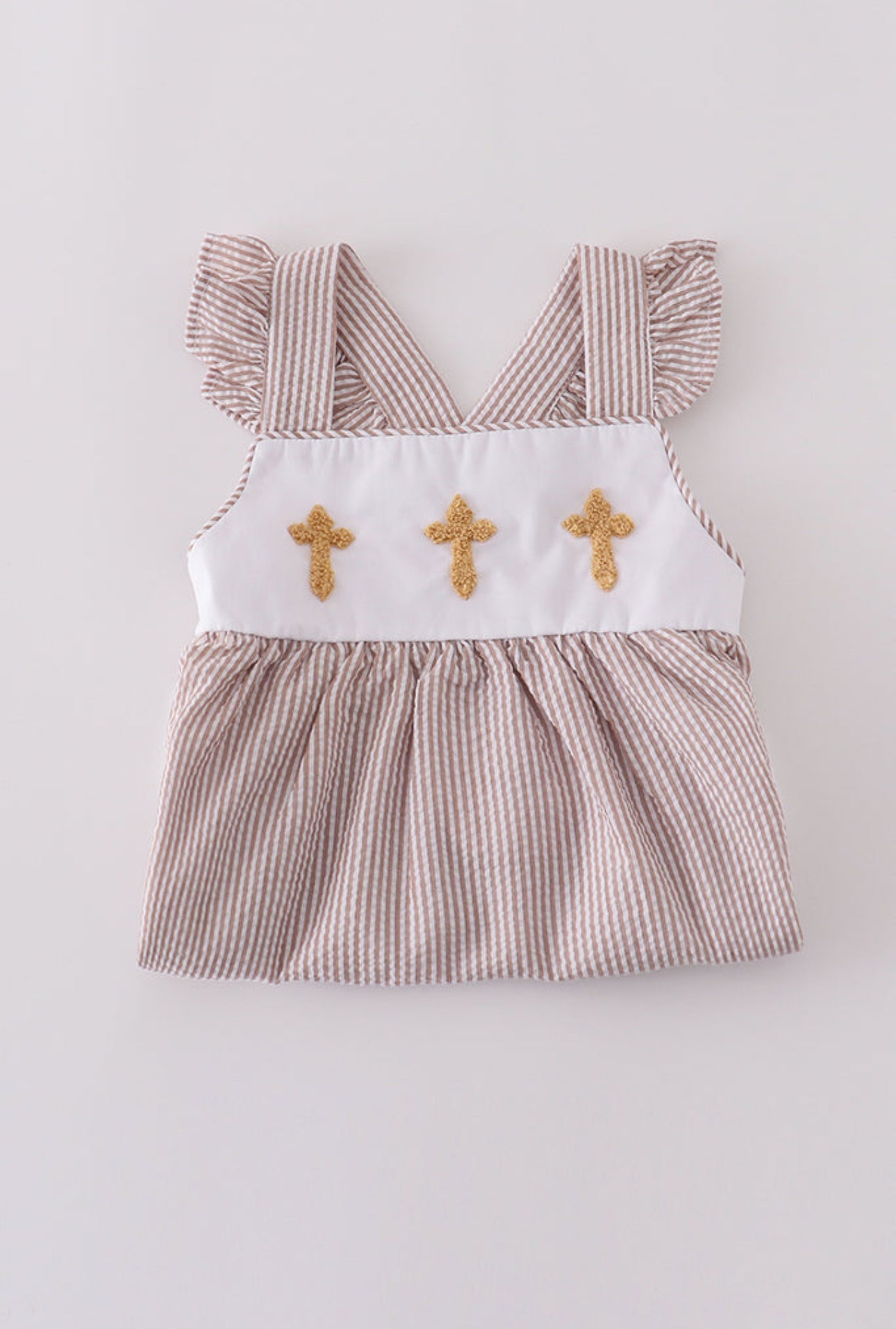 Girls Premium Brown Cross Embroidery Set