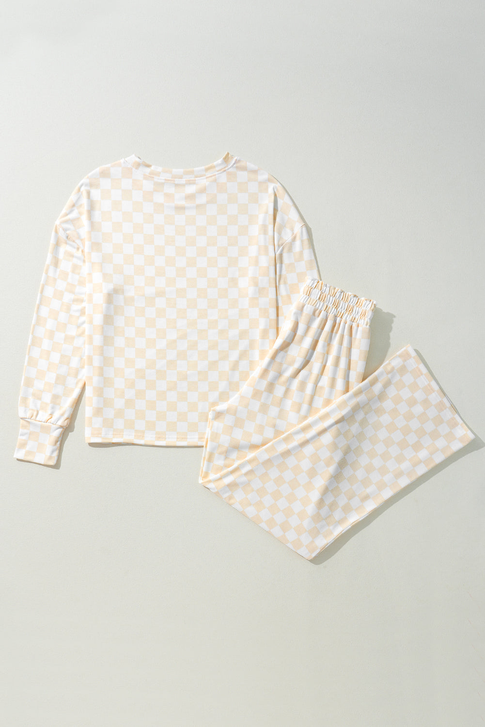Pre-order Beige Checkered Lounge Set August