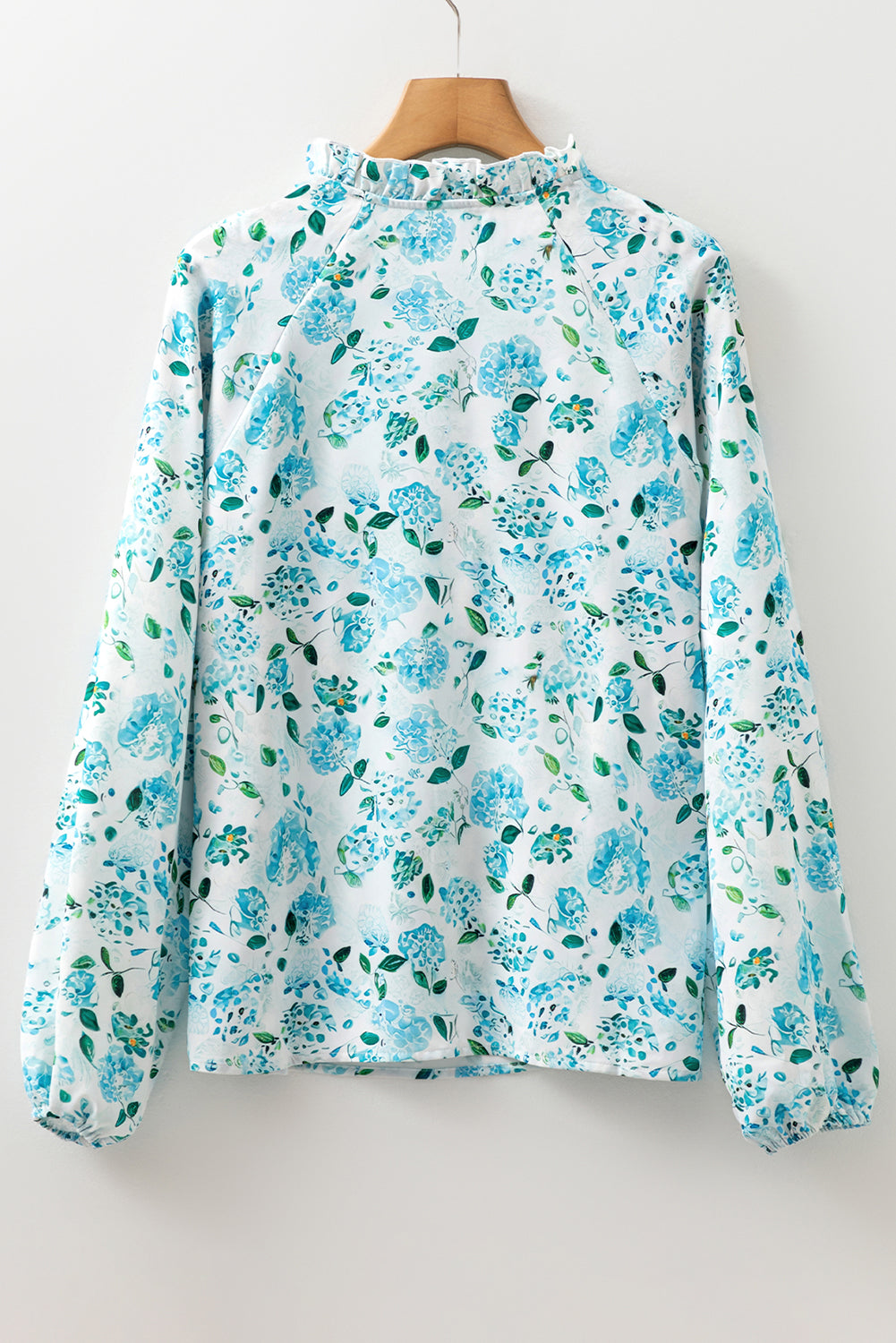 Pre-order Blue Floral Frilled Blouse August