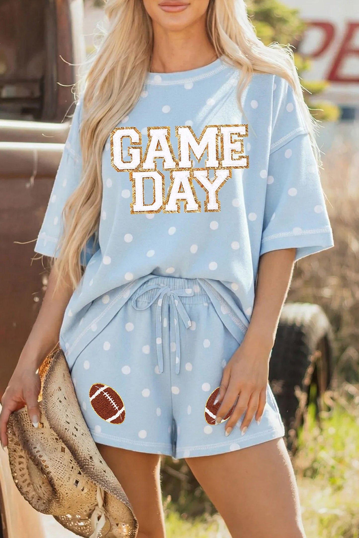 Pre-order Blue Polka Dot GAME DAY Set