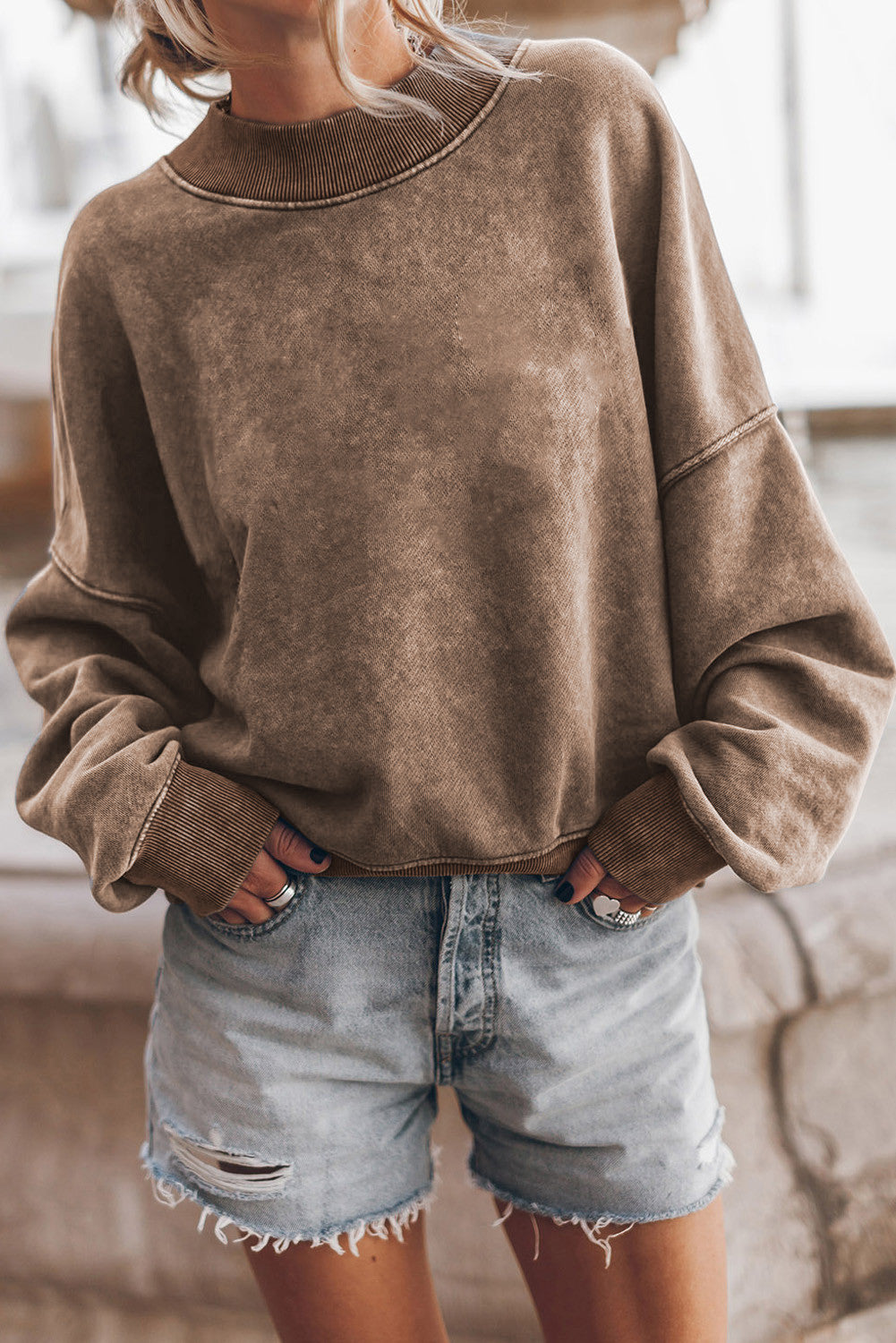 Pre-order Brown Drop Shoulder Sweatshirt FB