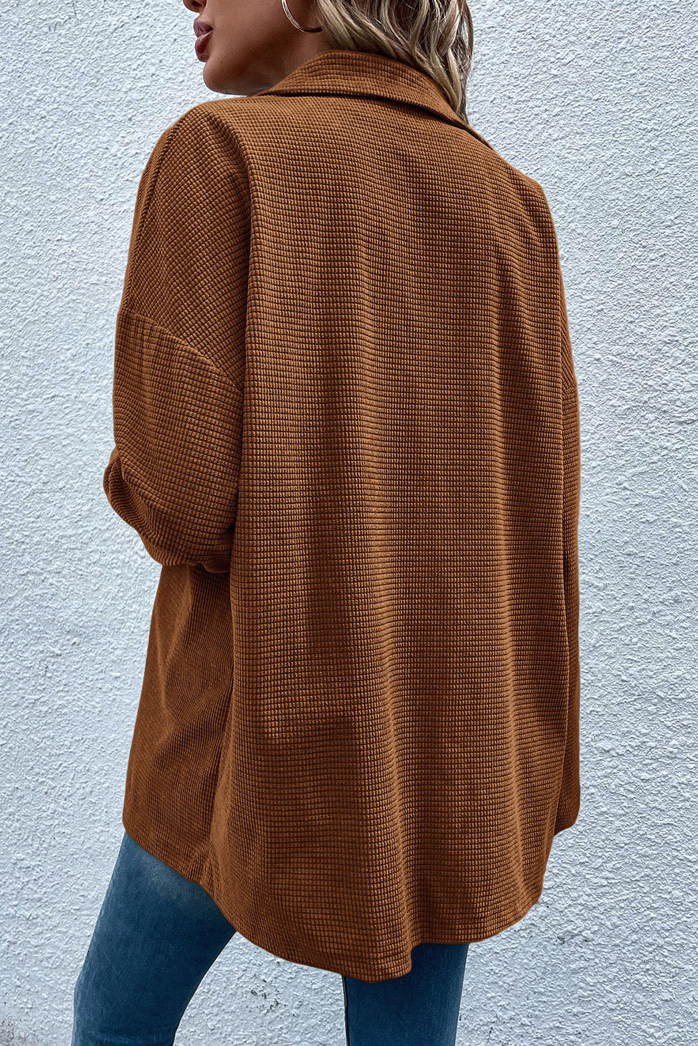 Pre-order Brown Textured Shacket September