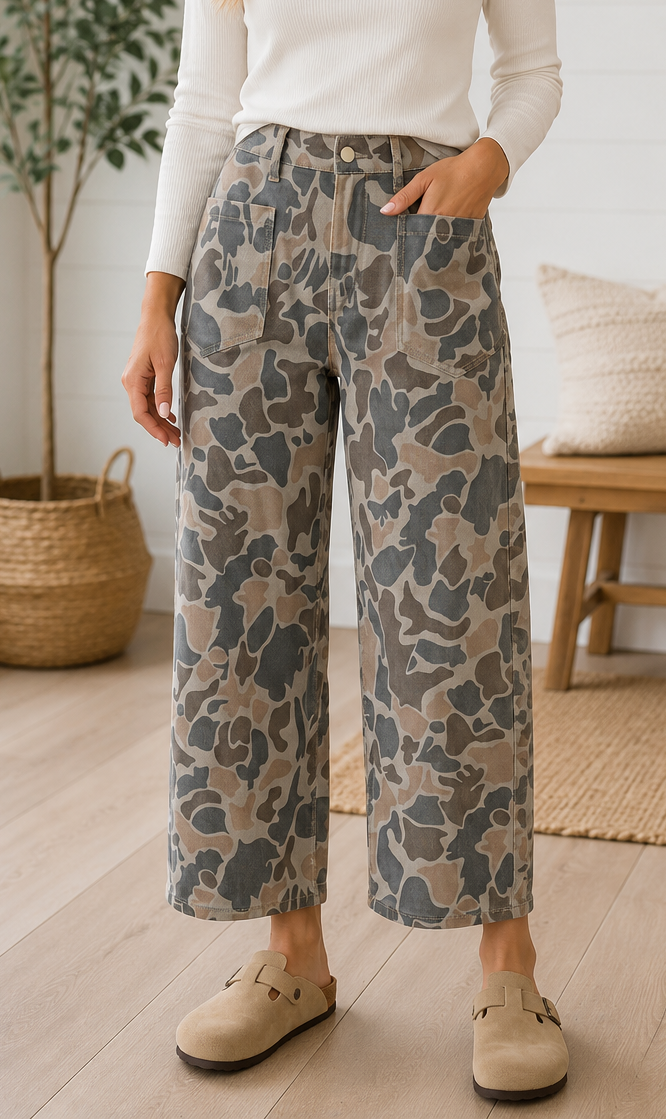 Pre-order Camo Ankle Length Jeans