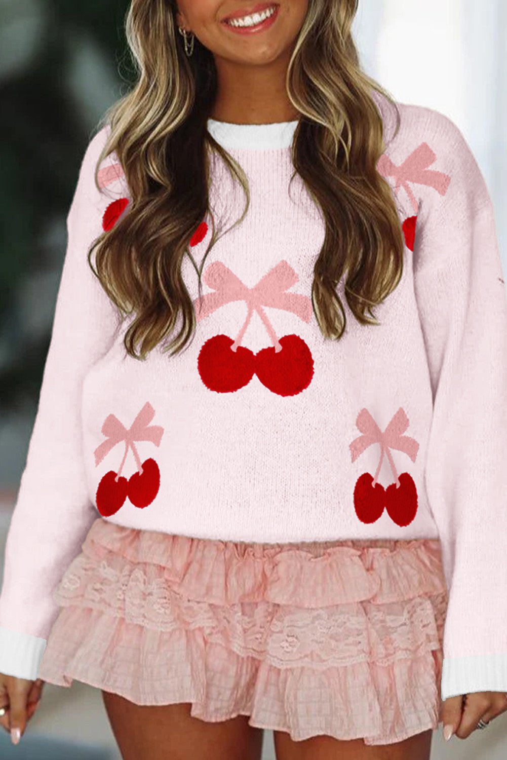 Pre-order Cherry Pattern Sweater FB