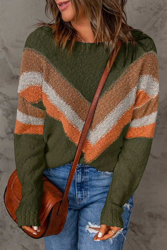 Pre-order Chevron Striped Sweater