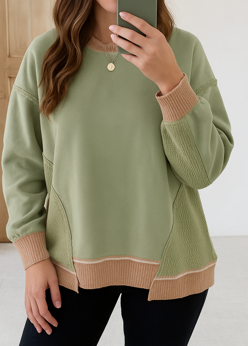 Pre-order Colorblock Oversized Sweatshirt *THREE COLORS* October