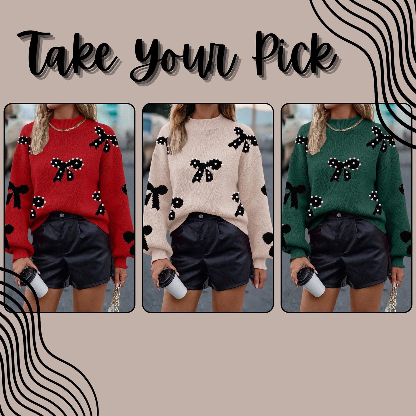 Pre-order Pearl Bow Sweater