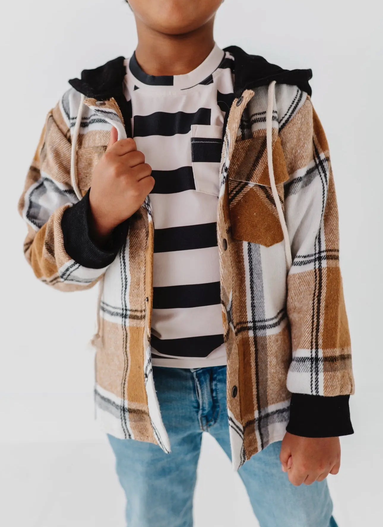 Boys Carmel Flannel Shacket