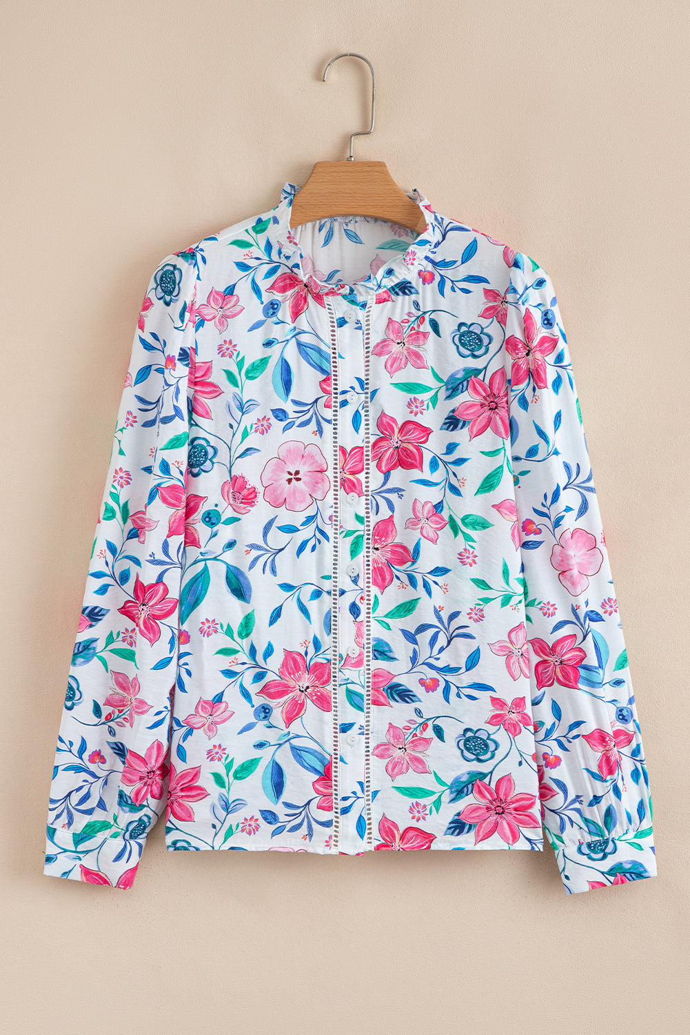 Pre-order Floral Lace Button Up Blouse August