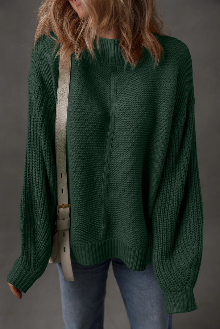 Pre-order Green Front Seam Sweater October
