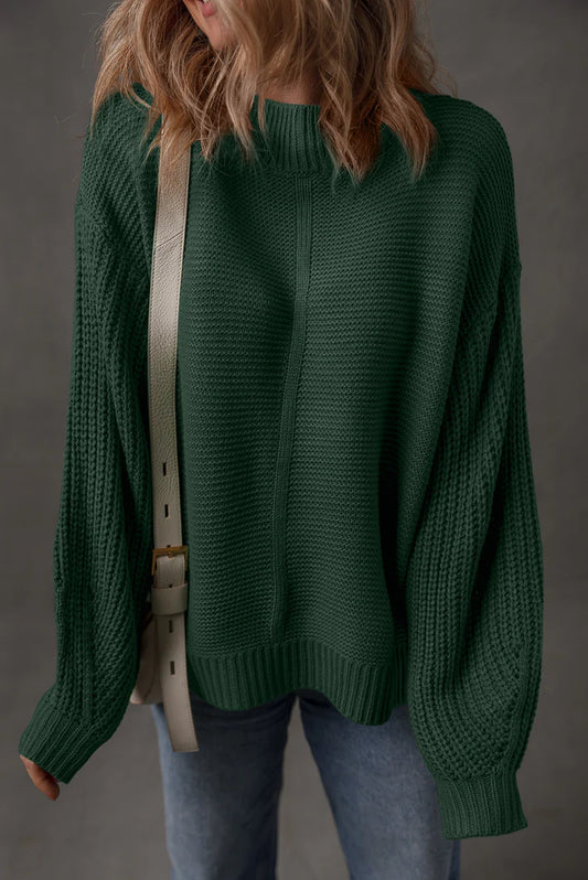Pre-order Green Front Seam Sweater October