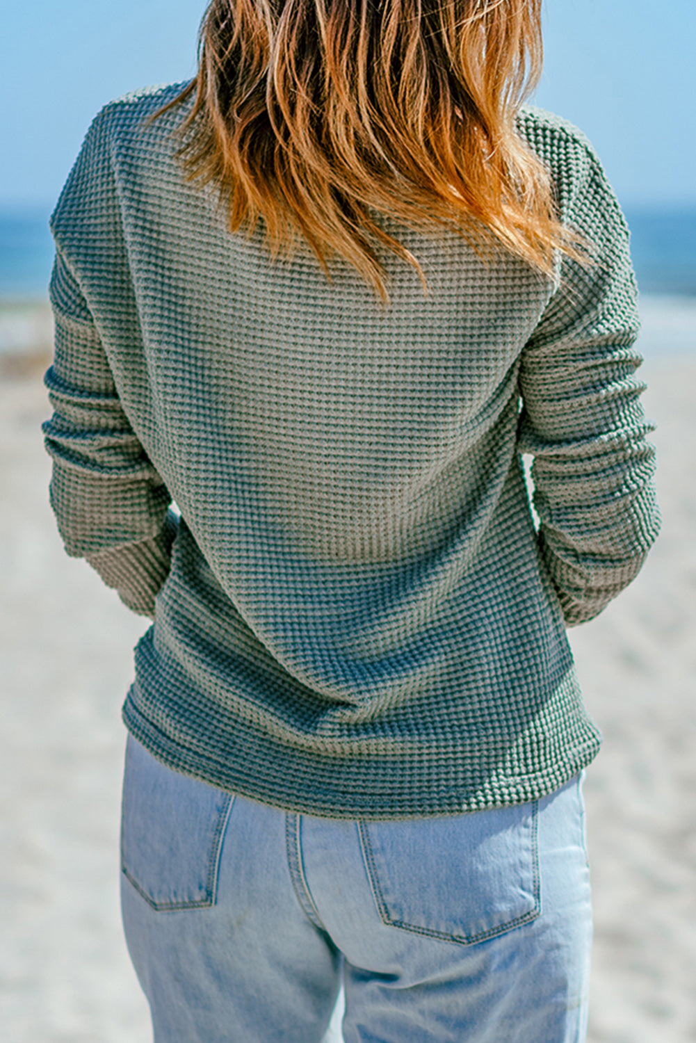 Pre-order Green Waffle Knit Top August