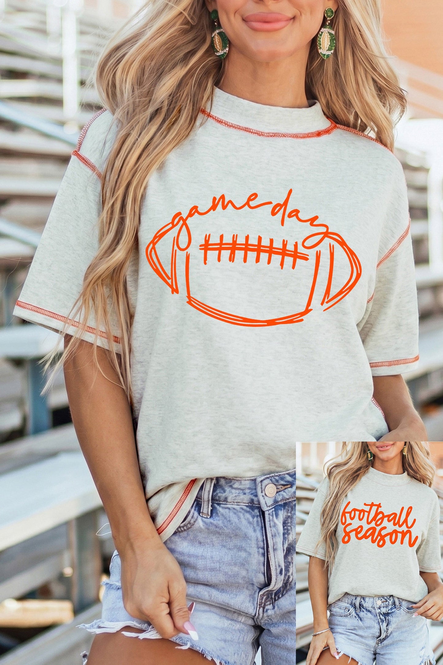 Pre-order Grey GameDay Reversible Top