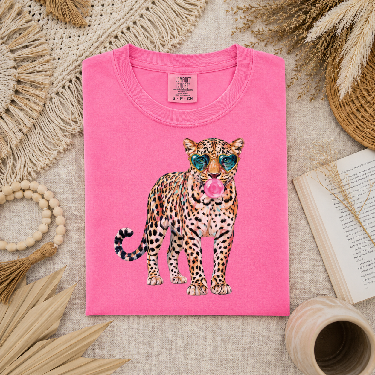 Pre-order Cheetah Blowing Bubble Tee.