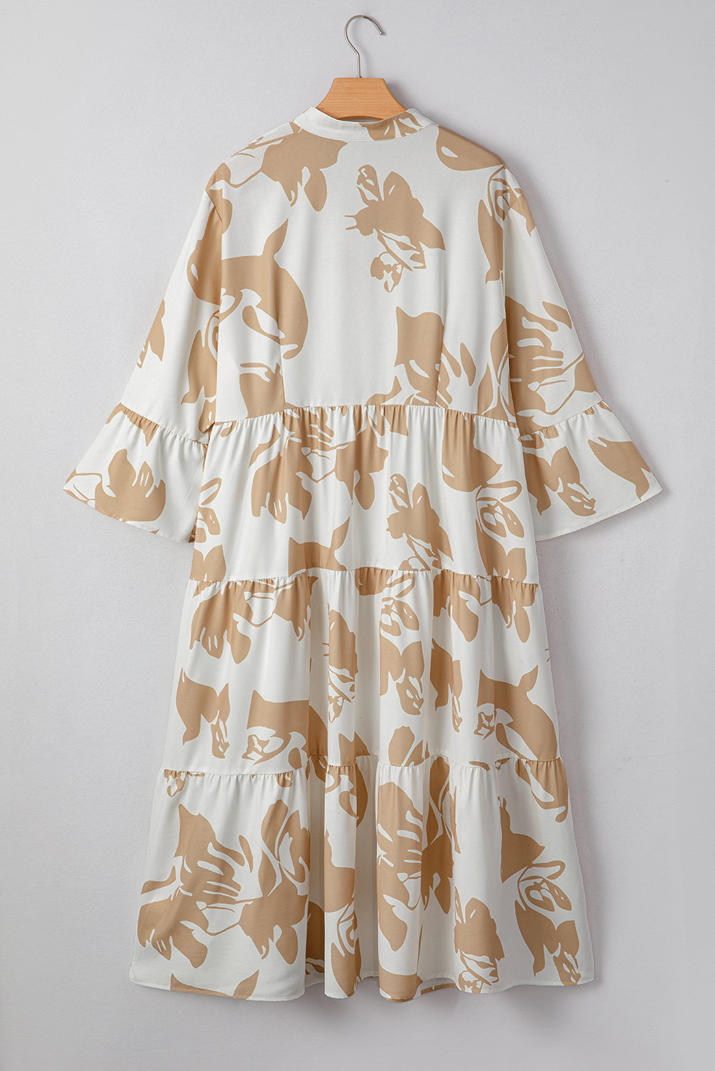 Pre-order Khaki Floral Plus Size Dress August