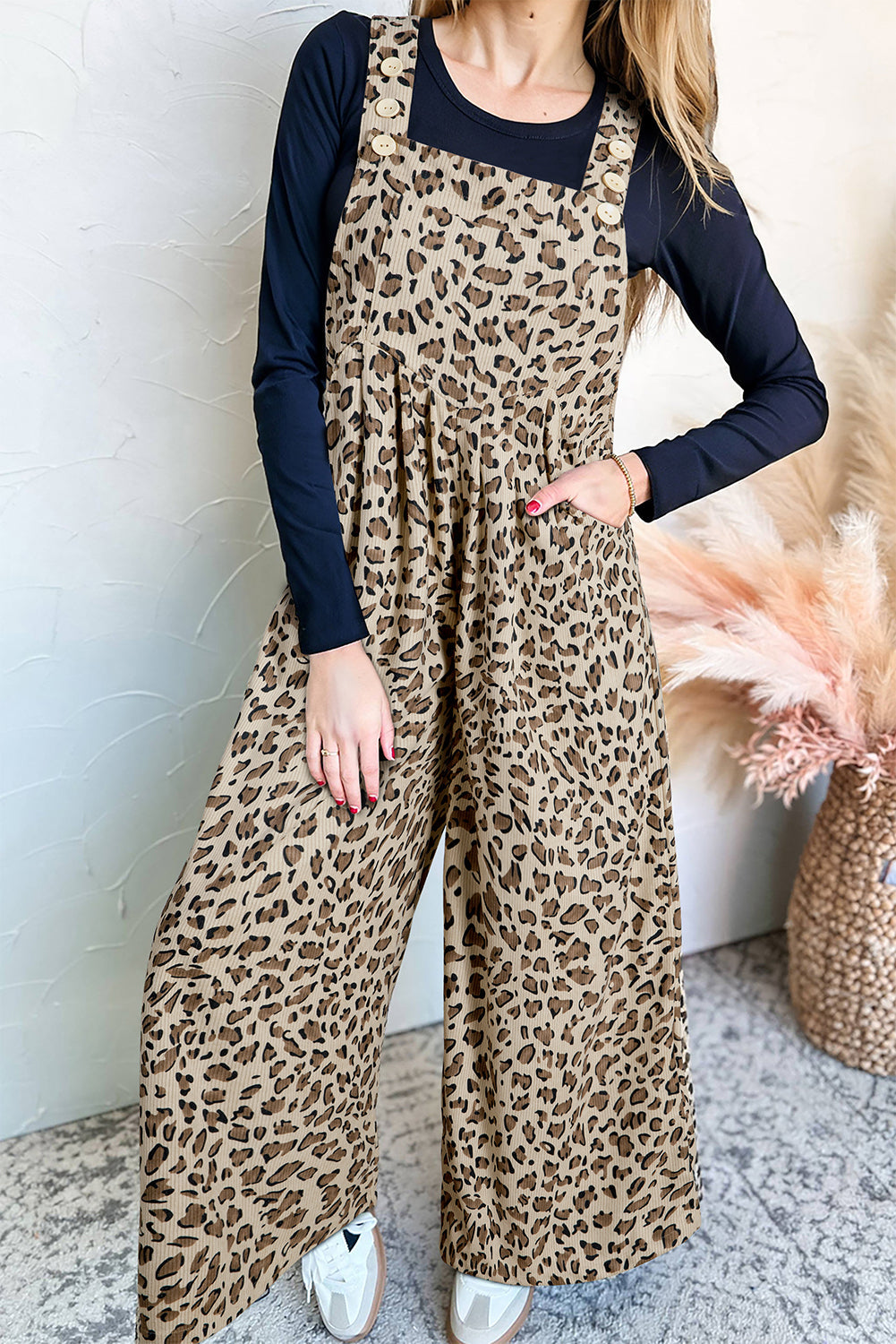 Pre-order Leopard Wide Leg Jumpsuit FB