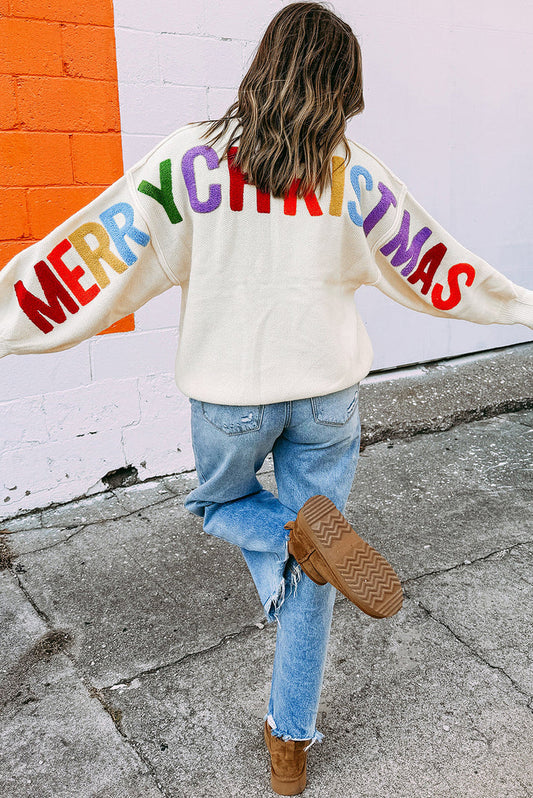 Pre-order Merry Christmas Chenille Graphic Sweater