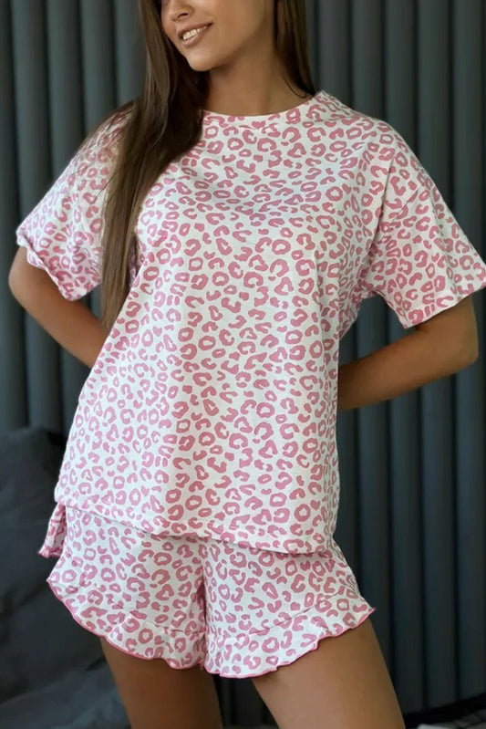 Pre-order Pink Leopard Crew Set September
