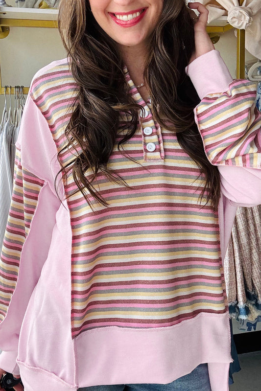 Pre-order Pink Colorblock Sweatshirt September