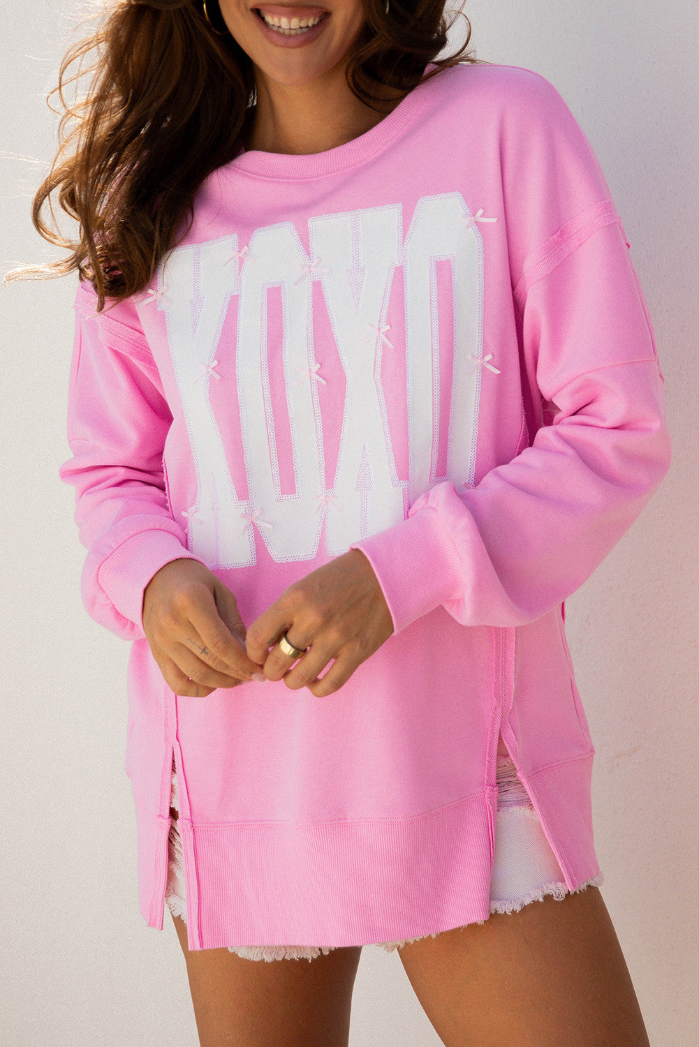 Pre-order Pink XOXO Baggy Sweatshirt FB