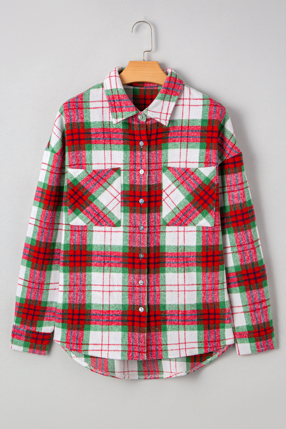 Women's Red Plaid Flannel Jacket RTS