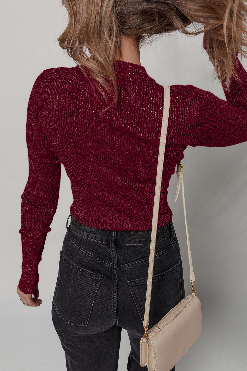 Pre-order Red Ribbed Slim Top September