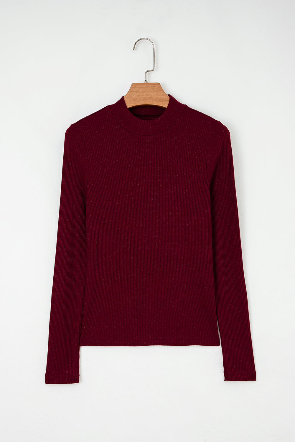 Pre-order Red Ribbed Slim Top September