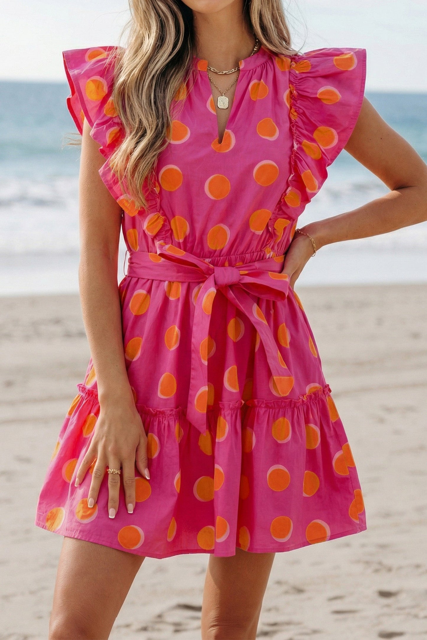 Pre-order Rose Polka Dot Dress