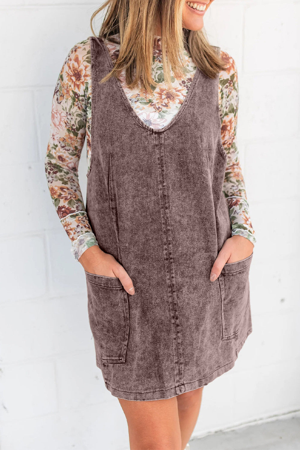 Pre-order Vintage Washed Denim Mini Dress