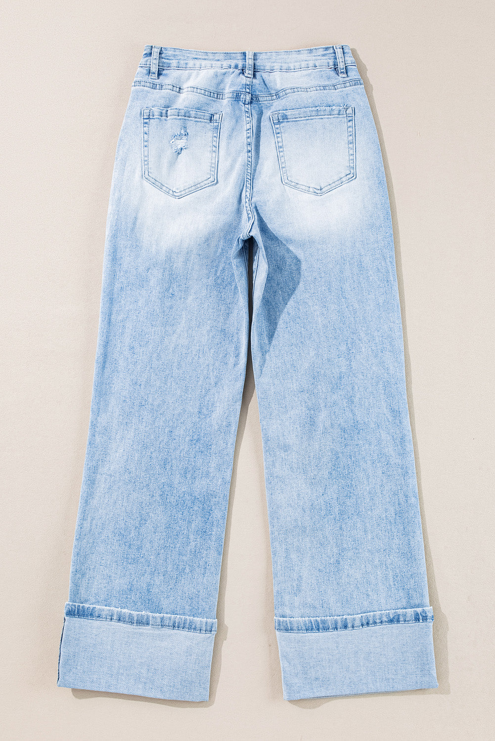 Pre-order Light Wash Distressed Flare Jeans OOTD