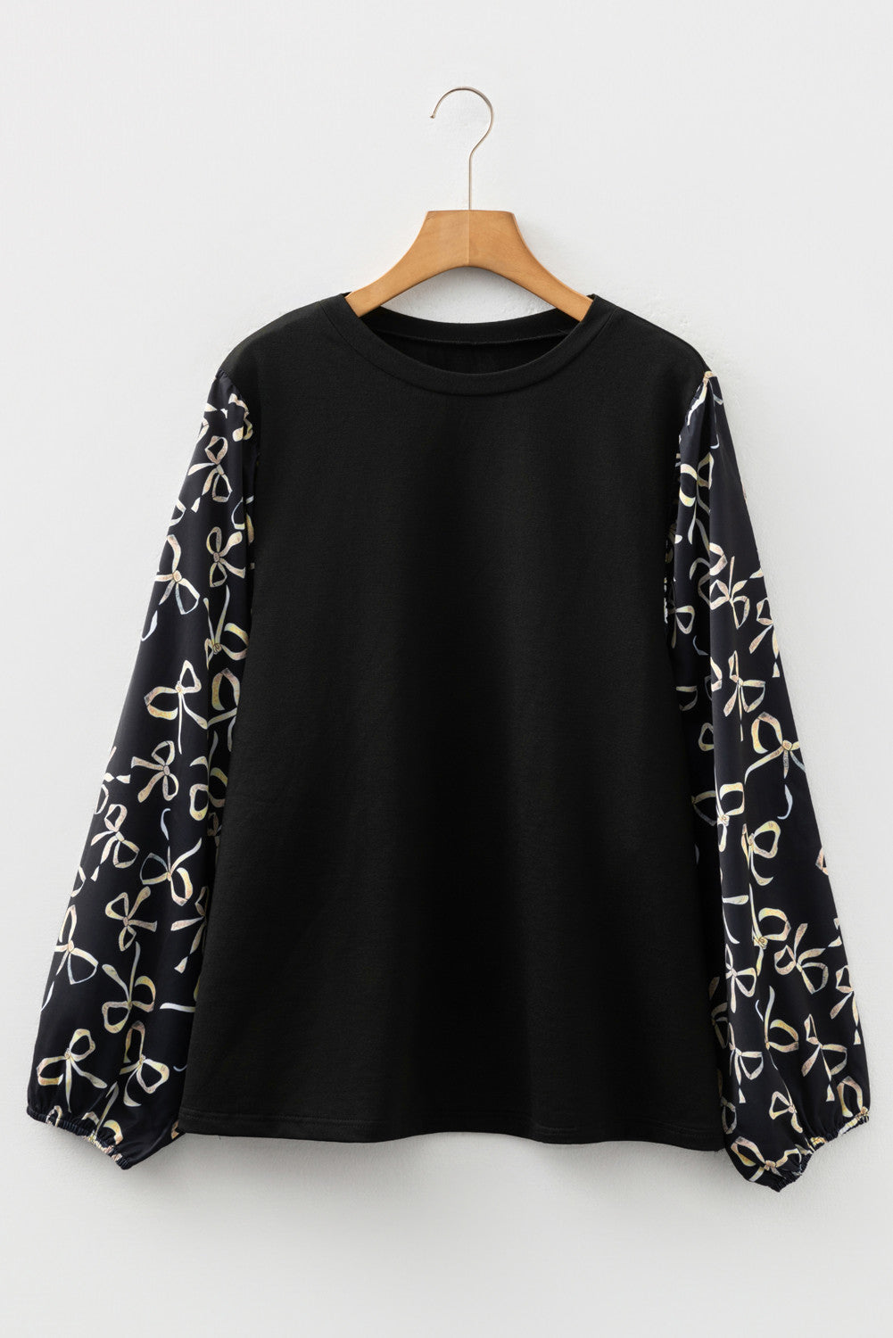Pre-order Black Bowknot Plus Blouse October
