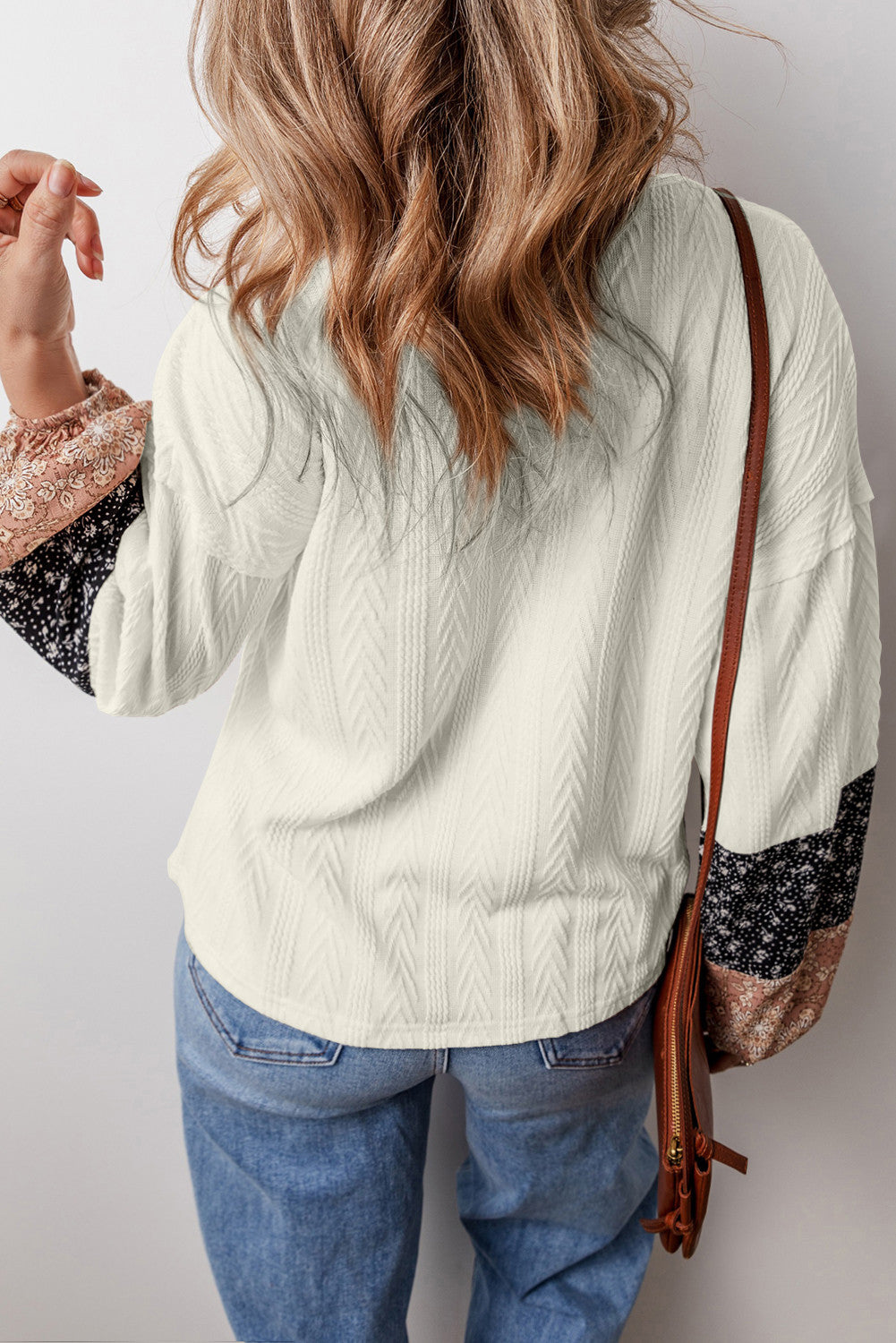 Pre-order Floral Knit Drawstring Blouse November.