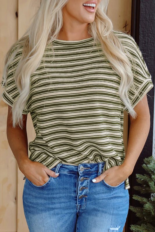 Pre-order Green Striped Top
