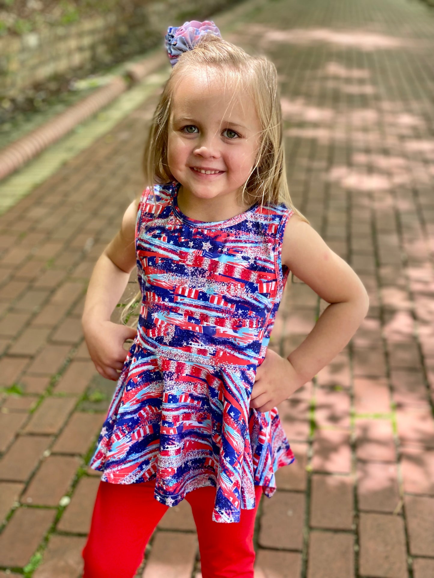 Red, White, and Blue Peplum
