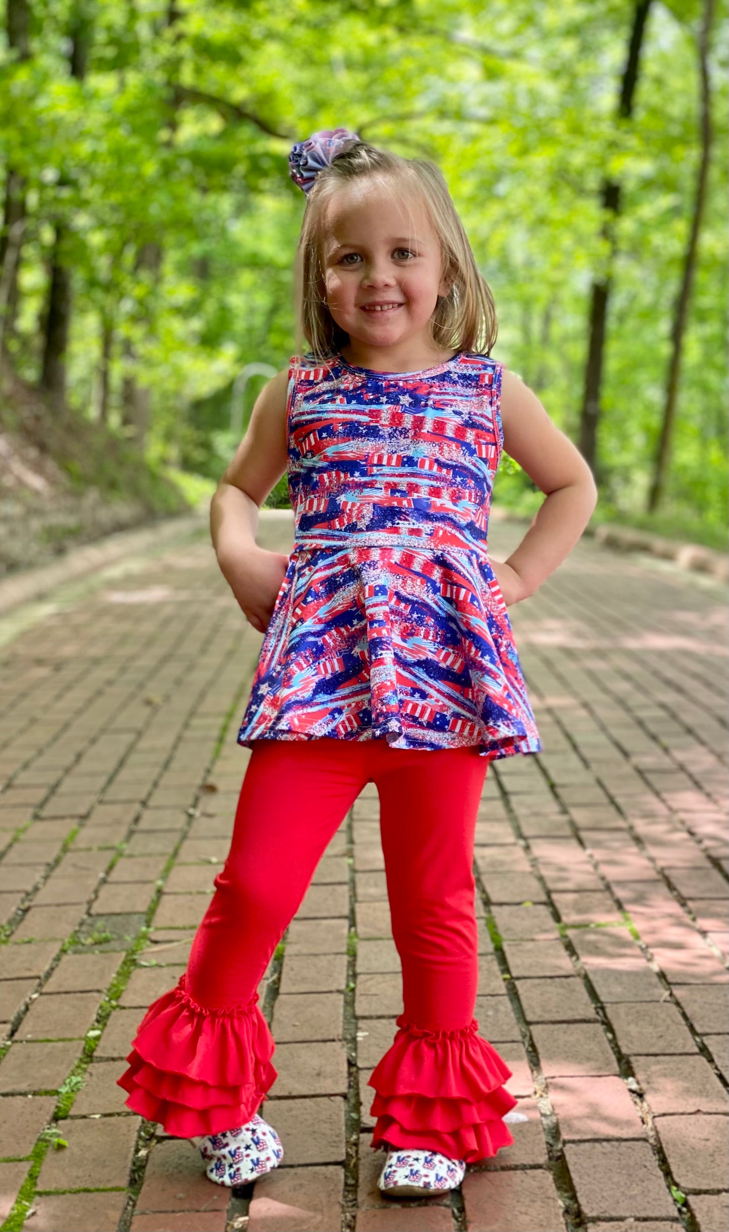 Red, White, and Blue Peplum