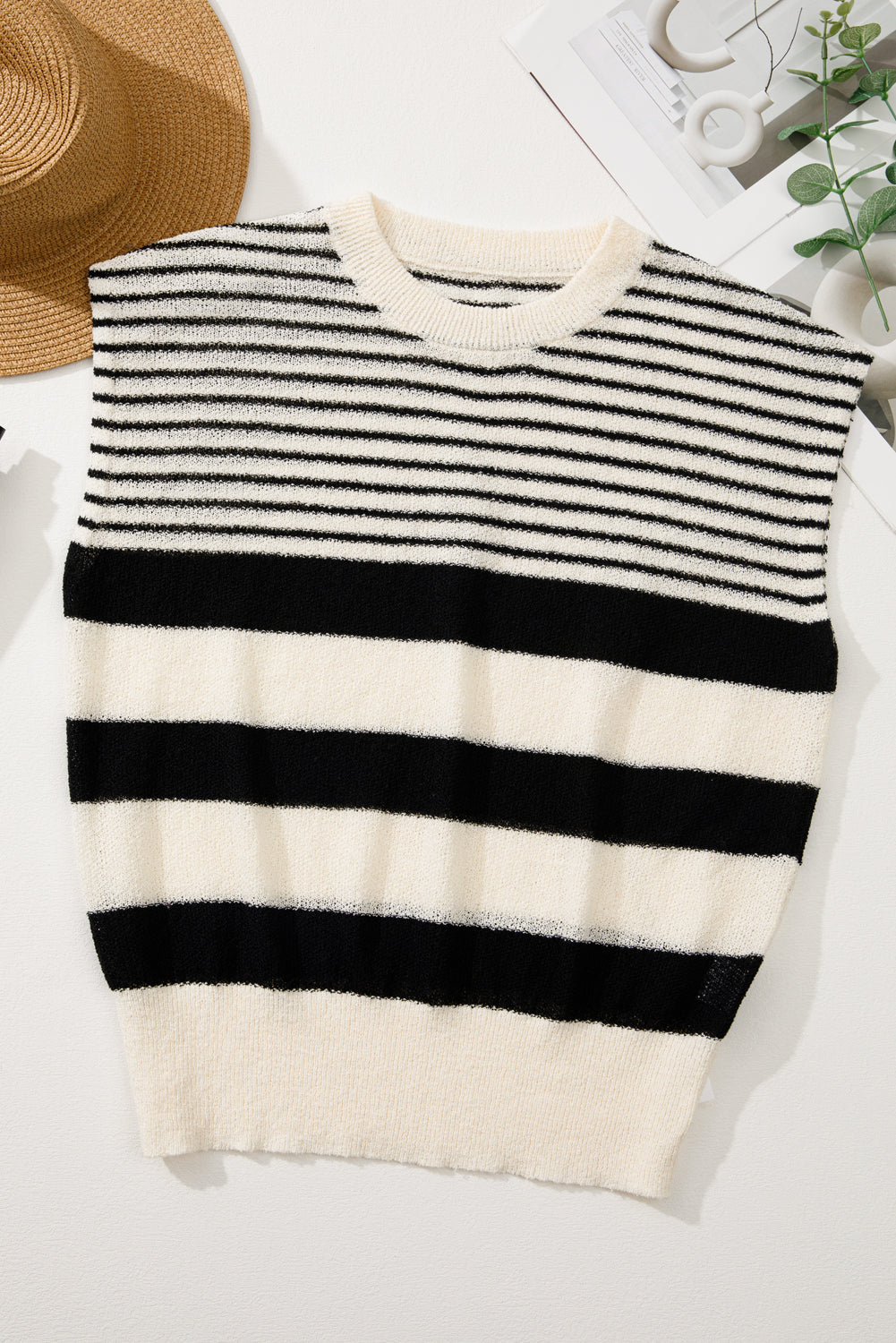 Women’s Sabrina Black Stripe Top