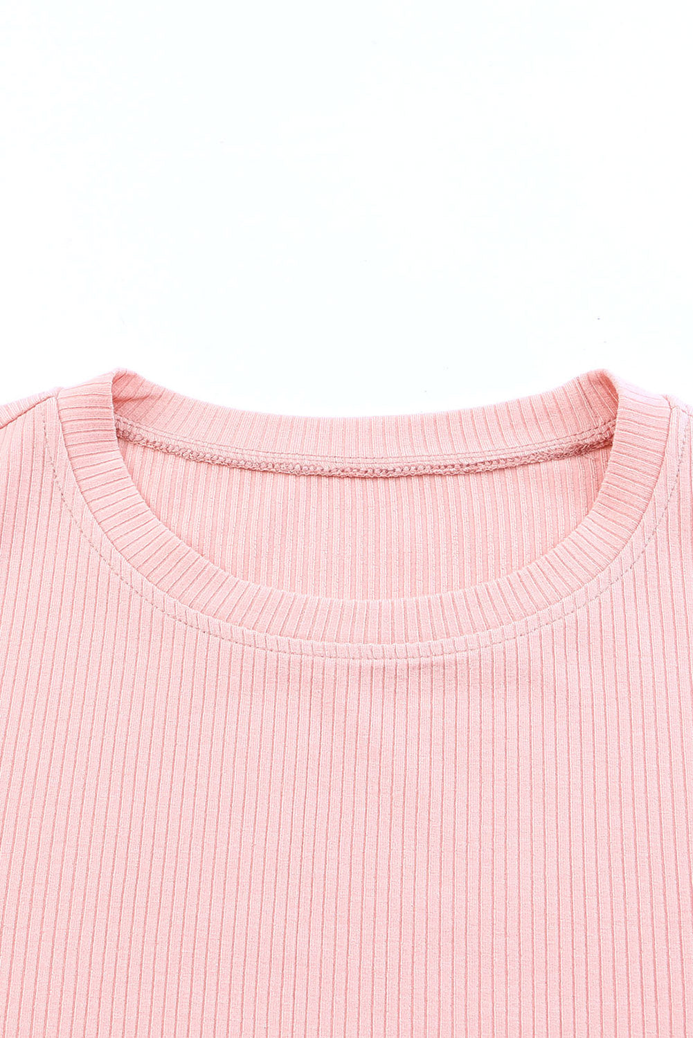 Women’s Blush Ruffle Sleeve Ribbed Knit Top