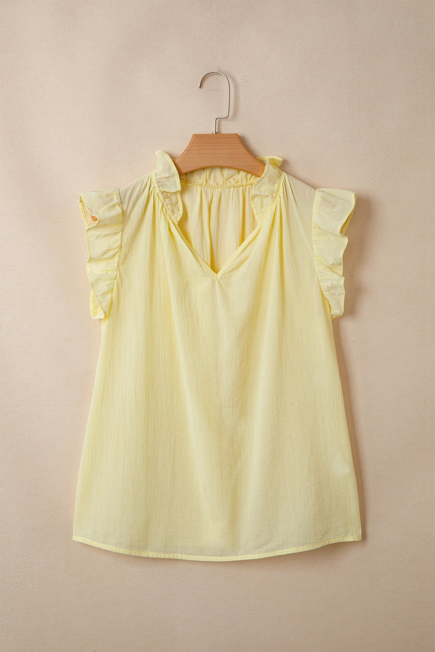 Pre-order Yellow Cream Ruffle Top
